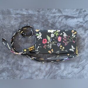 Floral Print Black Clutch